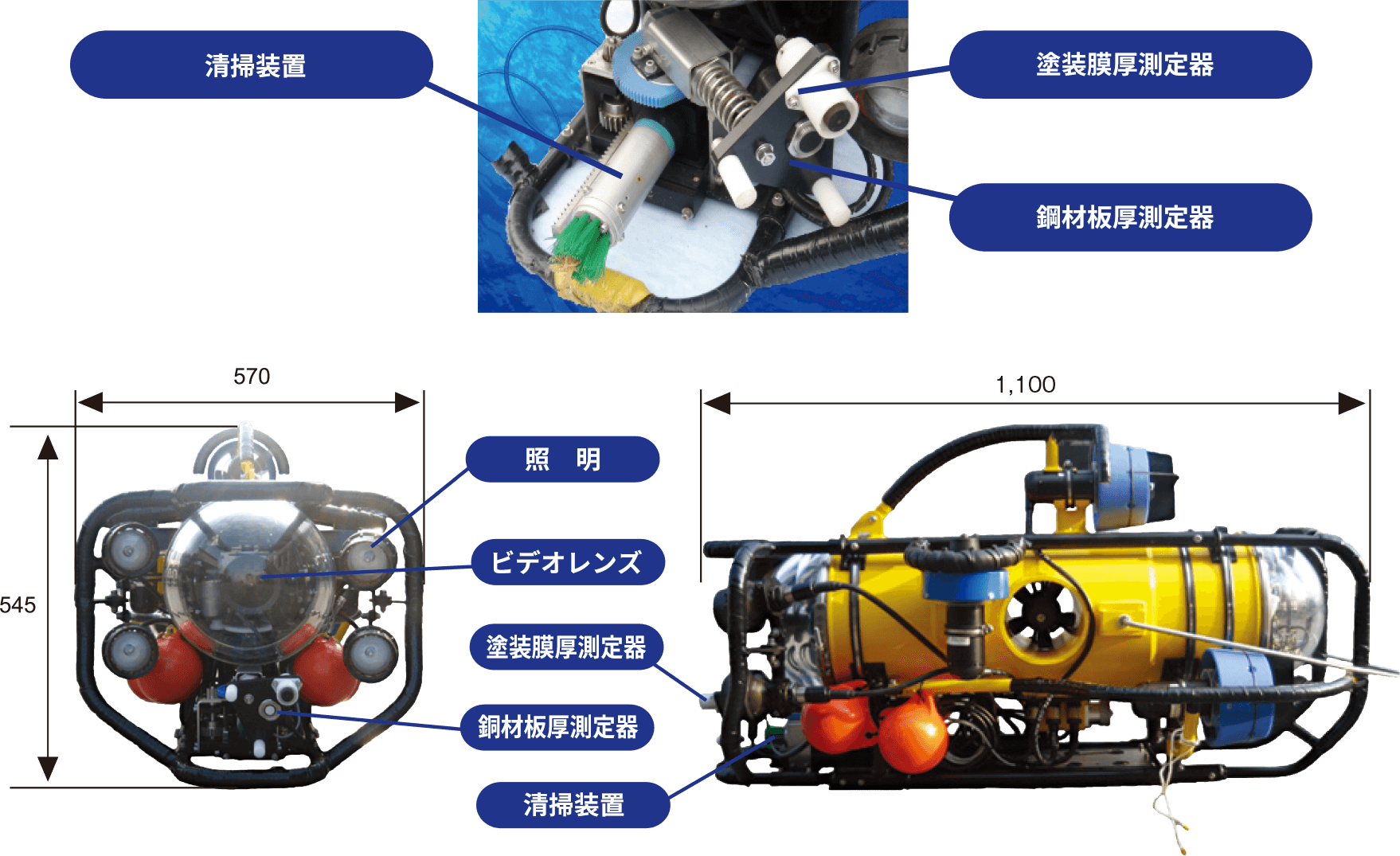 水路工作物の塗装膜厚測定および鋼材板厚測定